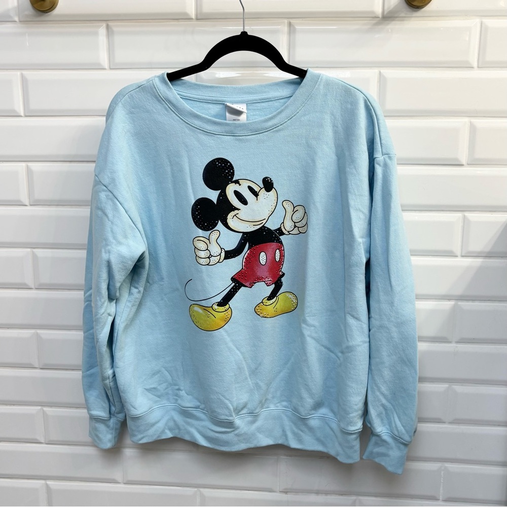 Disney Women’s Large Mickey Mouse Crewneck Sweatshirt